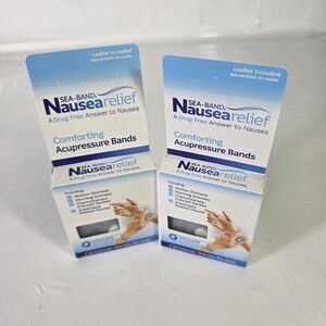 (2) Sea-Band Anti-Nausea Acupressure Wristband for Motion & Morning Sickness